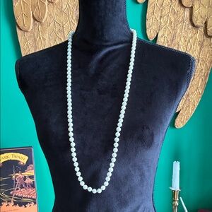 Vintage Premier Design high quality faux pearls long necklace 33" in goldtone